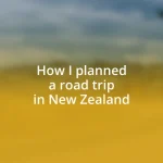 How I planned a road trip in New Zealand